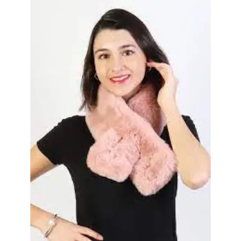Pink Faux Fur Winter Rich Luxury Scarf